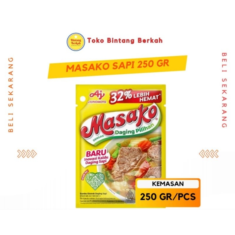 

Masako 250 gram rasa Ayam dan Sapi