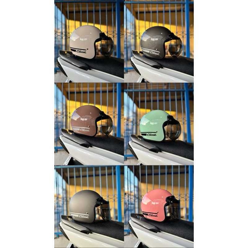 HELM BOGO CLASSIC PREMIUM (busa tebal) FREE FARFUM HELM 40ml dan STIKER HELM