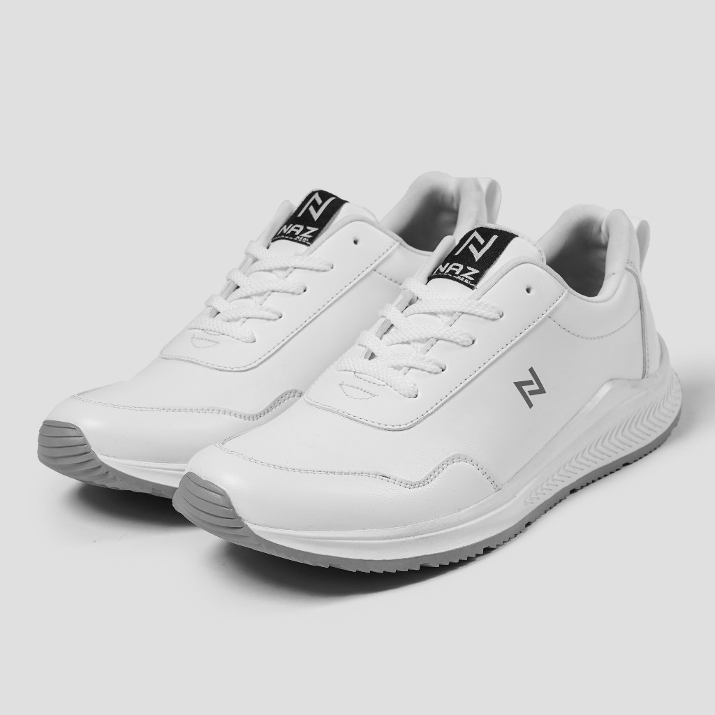 ELGIN WHITE - Sepatu Sneakers Pria Sport Casual Sepatu Running Shoes Original Naz