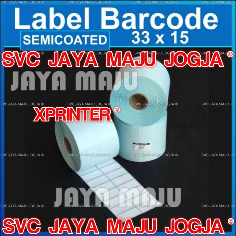 

[ XPRINTER ] 33 X 15 - 2 LINE SEMICOATED - FACE IN - ISI 5.000 PCS || CORE 1" || LABEL BARCODE THERMAL TRANSFER PAKAI RIBBON - APOTEK FASHION GUDANG TOKO OLEH-OLEH SPAREPART || 33X15 - TT426B TT426 B TT 426B TT 426 B - ISI 5000 PCS