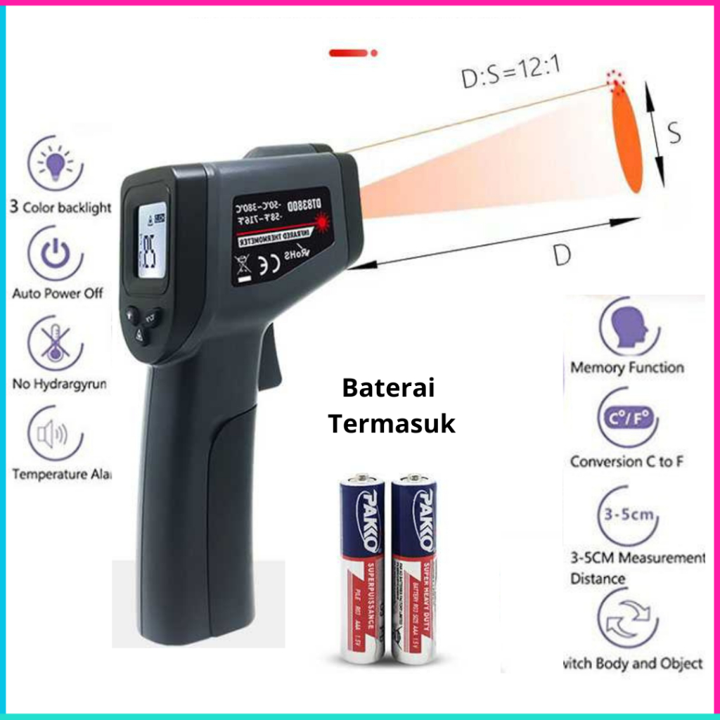 COD Cepat Thermometer Infrared / thermometer infrared / Thermometer Digital Infrared cek suhu