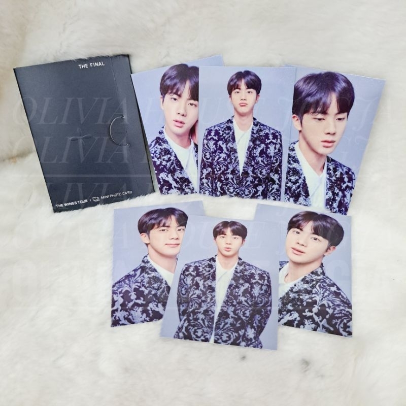 Photocard Jin BTS The Wings Tour Hitam Mini Photocard BTS The Wings Tour Final Jin Hitam