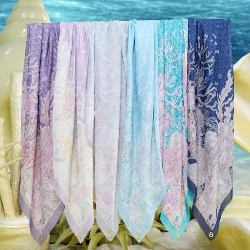 Buttonscarves MIRROR voal titik 3 lasercut Series Mermaid