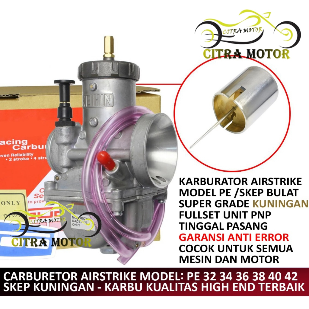 KARBURATOR PE AIR STRIKE MODEL PE 32 34 36 38 40 42 PE BESAR AIRSTRIKE KARBU SKEP BULAT JUMBO SEKEP 
