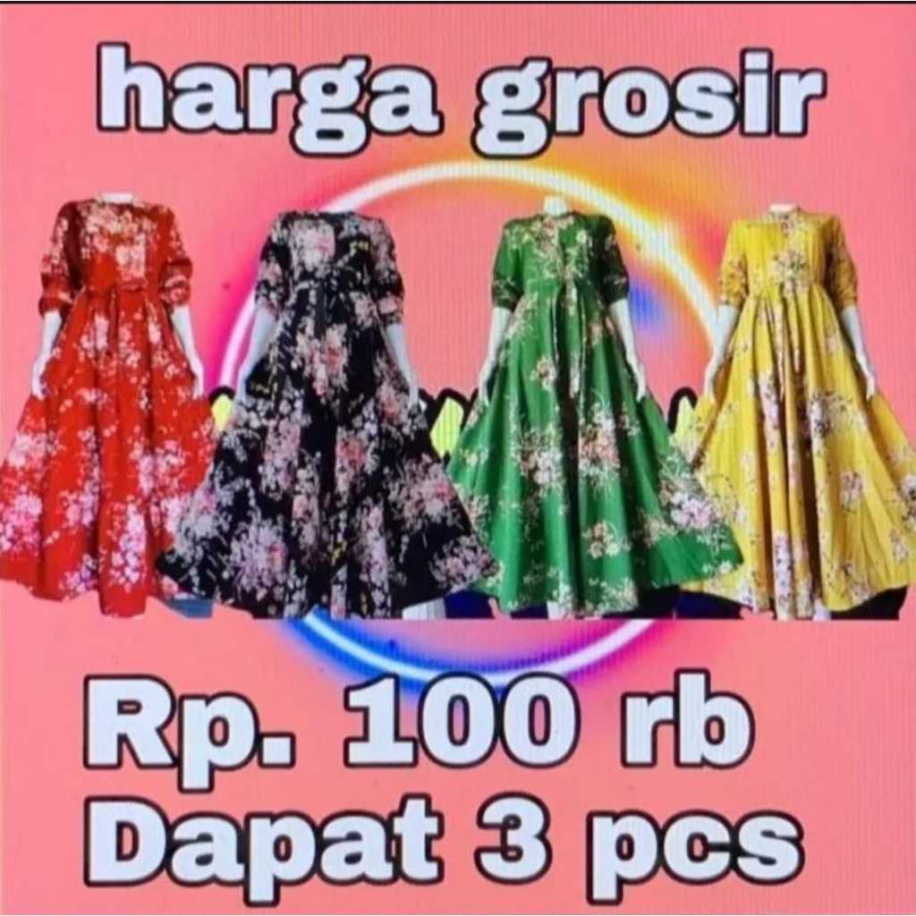 PROMO IDUL FITRI 100RB DAPAT 3PCS GAMIS SAKURA 2024