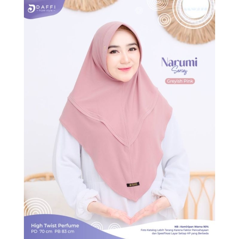 NARUMI Daffi Hijab Jilbab Instan Ped Jersey Terbaru Kerut Samping Simple Jilbab Terlaris 2024