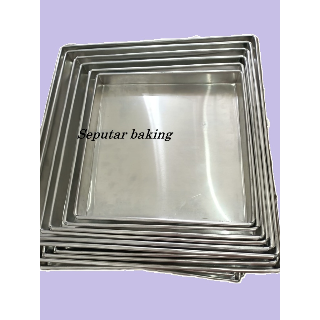 Loyang Persegi 26x26x4 (Pendek) / Loyang bolu gulung