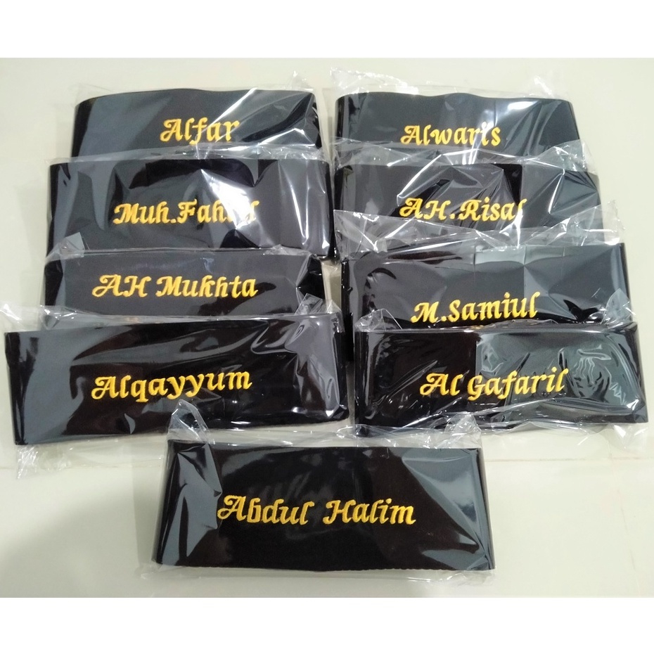 Peci Songkok Hitam Anak Dan Dewasa Free Bordir Nama Peci Presiden Nasional Hitam polos