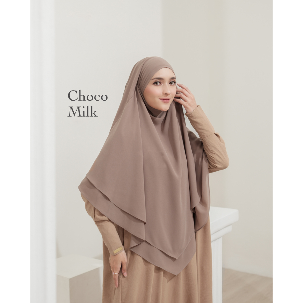 SUPER DEAL Jilbab Instan Hijab Syari Khimar Ceruti Babydoll Premium French Khimar Syar'i Siti Aisyah