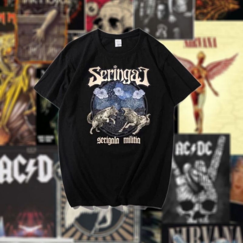 SERINGAI - T-SHIRT SERINGAI WOLF FIGHT/T-SHIRT BAND/UNISEX
