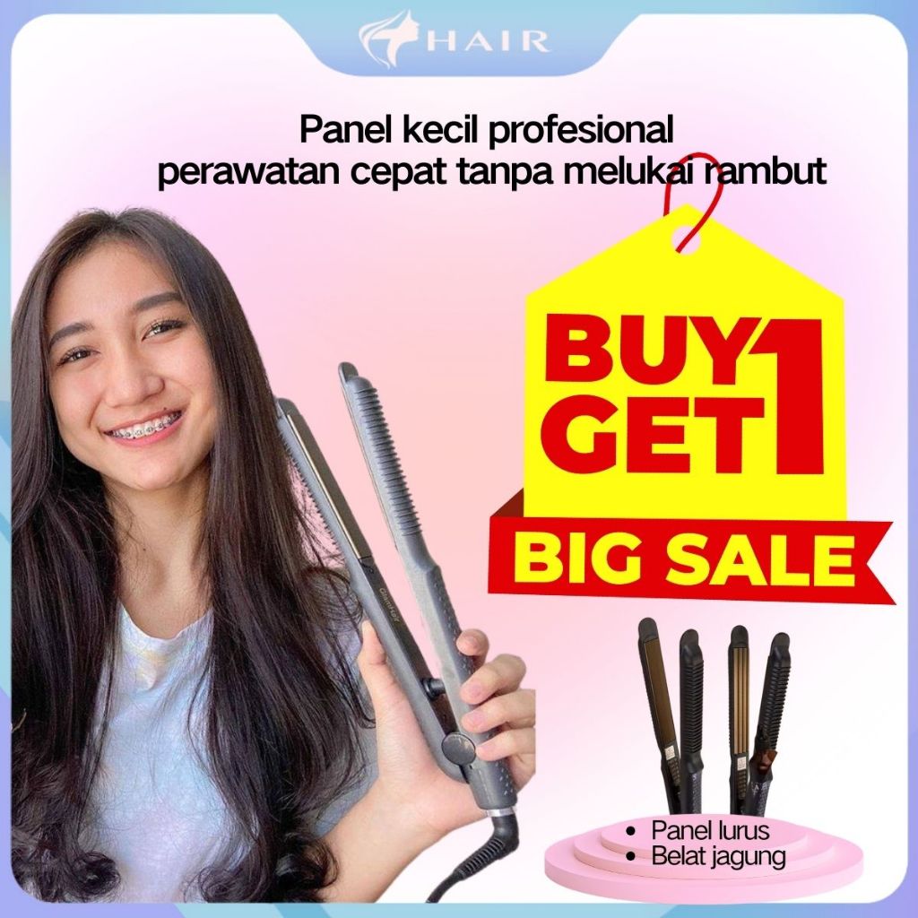 Catokan rambut Hair Styling Crimper Iron Alat Catok Gelombang Memanas dalam 10 detik  Catokan Rambut