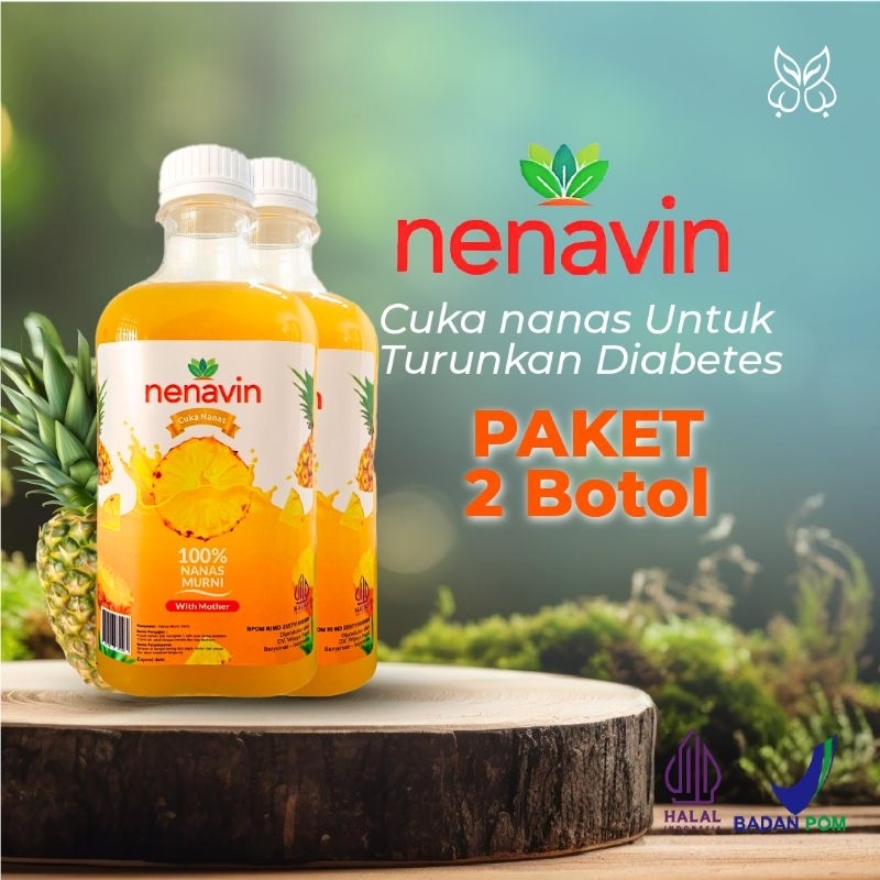 

PAKET 2 BOTOL CUKA NANAS NENAVIN - bantu atasi masalah diabetes gula darah dan kolesterol