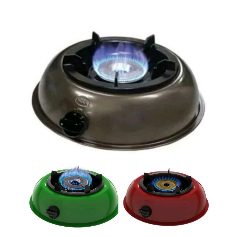 Kompor gas 1 Tungku HOCK Kompor Bulat Kompor Low Pressure Hitam