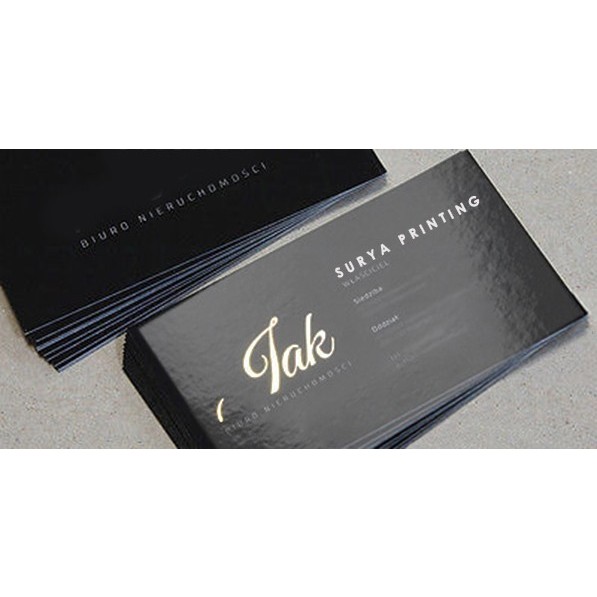 

Cetak Kartu Nama Gold Foil Hot Stamp | Kartu Nama Custom Premium | Print Kartu Nama | Name Card Print