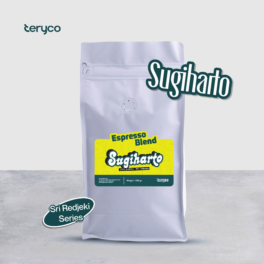 

Teryco Roasters Sugiharto Espresso Blend 70 Arabica : 30 Robusta - 1000 gram / Sri Redjeki Series / Espresso Coffee Blend - Biji Kopi Houseblend