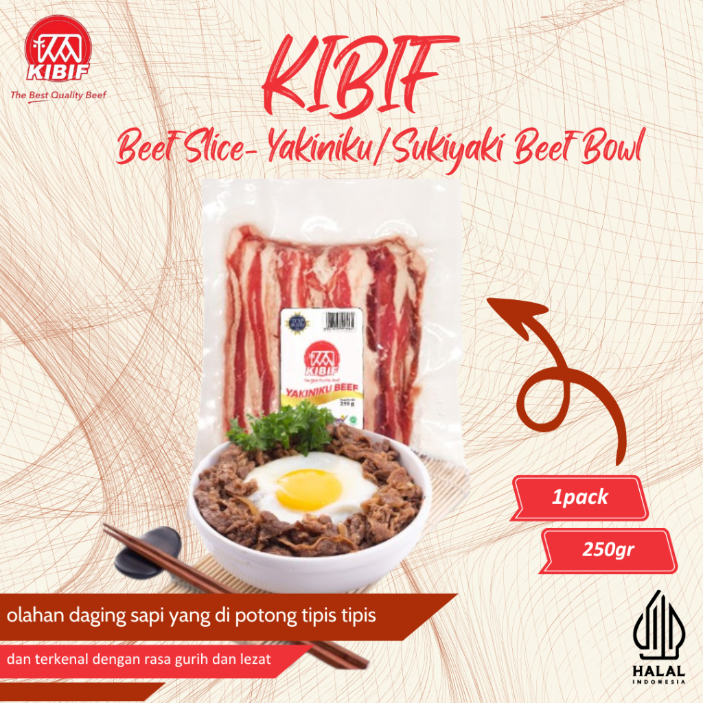 

KIBIF Beef Slice - Yakiniku / Sukiyaki Beef Bowl @ 250gr