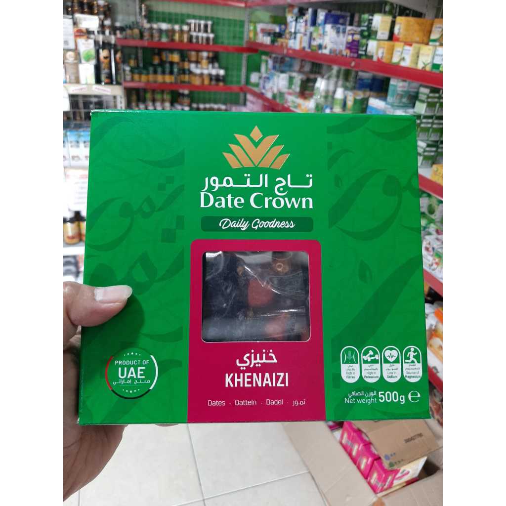 

2 BUNGKUS Date crown Khenaizi 500gr KEMASAN TERBARU EXP LAMA