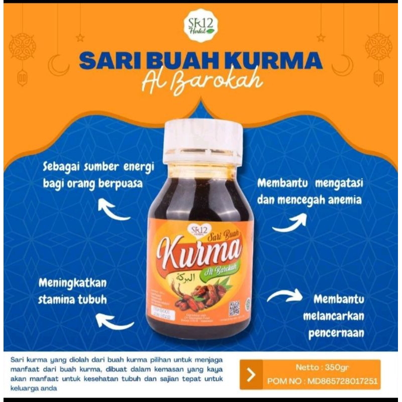 

(READY SIAP KIRIM) SARI BUAH KURMA AL BAROKAH SR12 SUMBER ENERGI