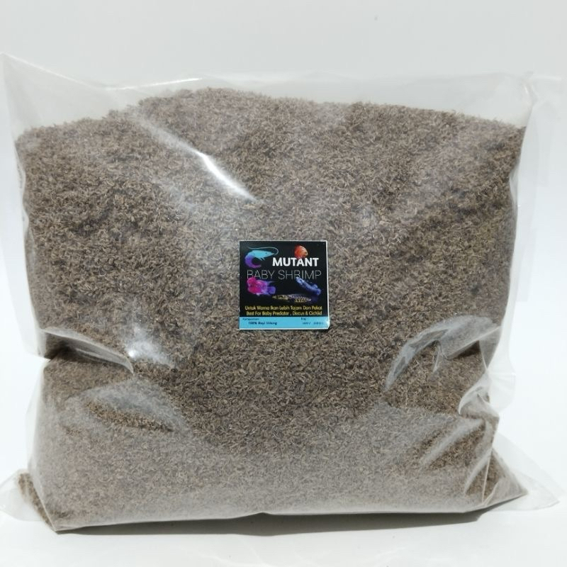 Baby Shrimp 500gram pakan ikan baby Chana cupang dan ikan hias neon tetra glofish koki goldfish