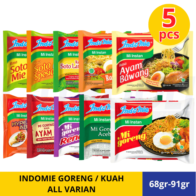 

(ISI 5pcs) INDOMIE GORENG / KUAH SEMUA RASA (BISA MIX VARIAN)