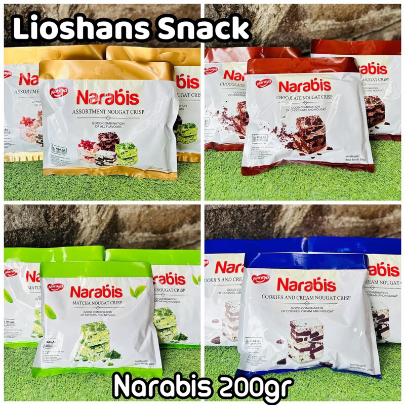 

Narabis assortment nougat crips 200gr