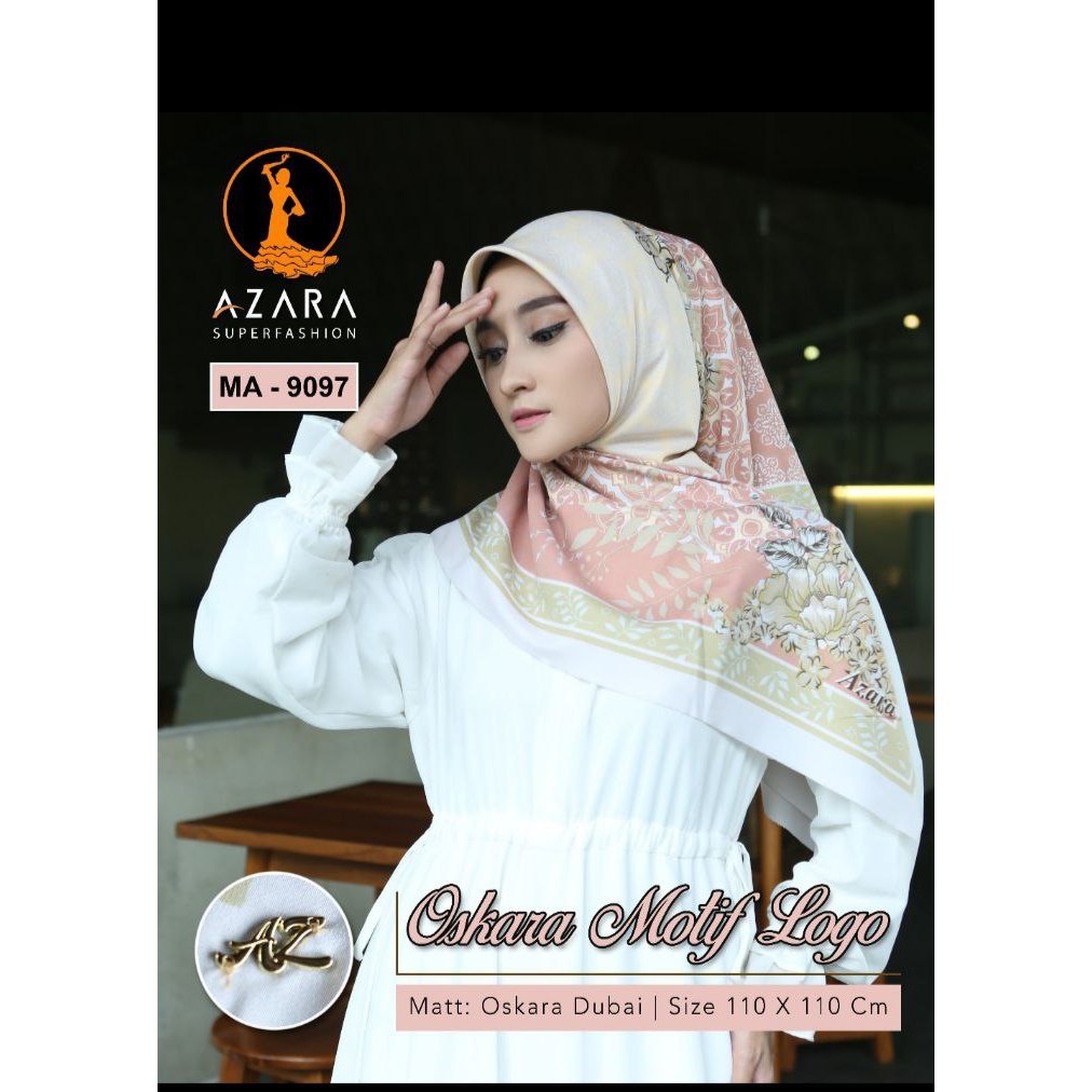Hijab  Azara oskara motif logo