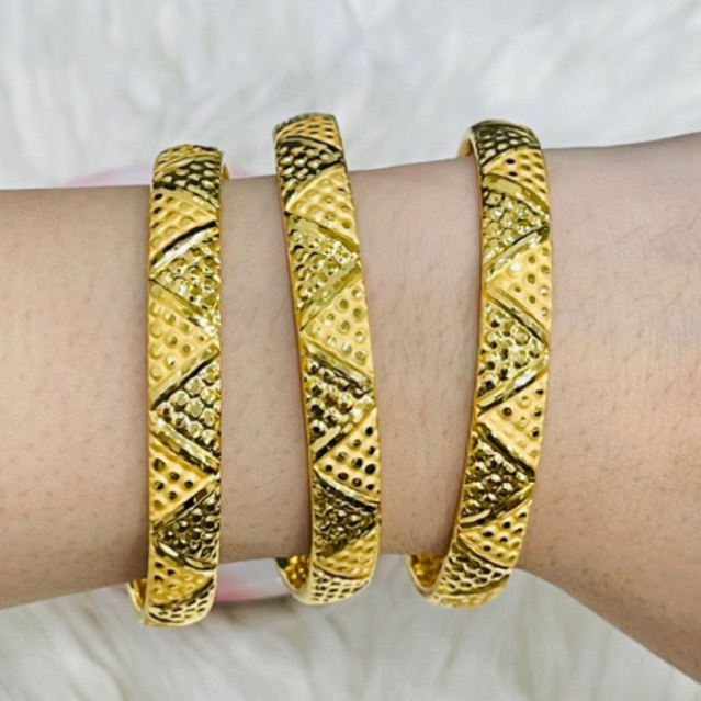 gelang bangkok siku tekstur elegant mewah emas asli kadar 700