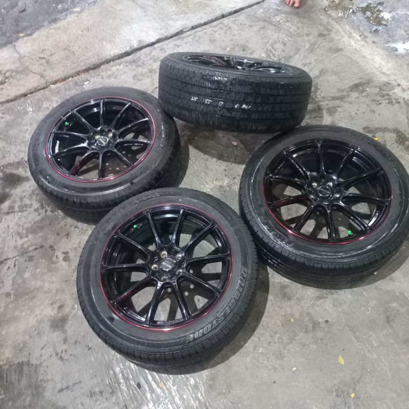 velg+ban second ring 17 cocok buat veloz,innova,rush,terios,kondisi 85%