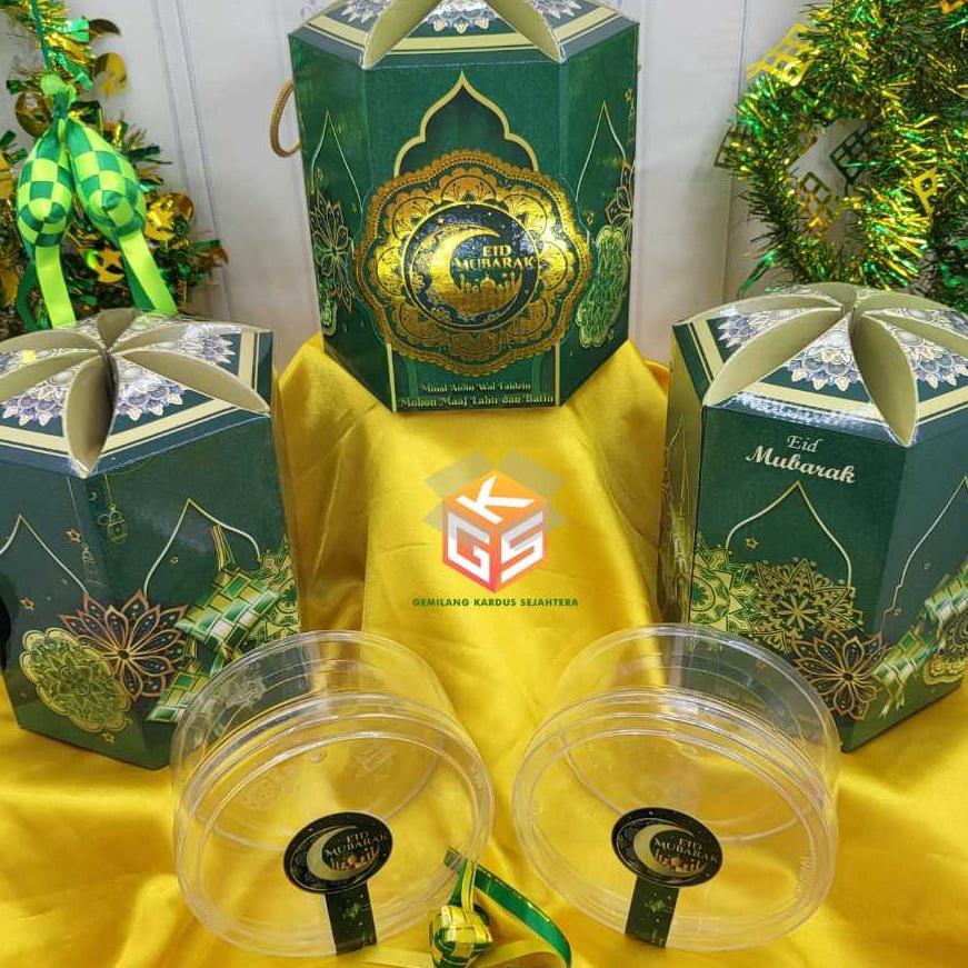 

Pilihan 1pcs Box IDUL FITRI FREE Hangtag uk2 Toples 5gr Box Hampers Idul Fitri Box Kue Kering Kotak Kue Lebaran Poli Emas