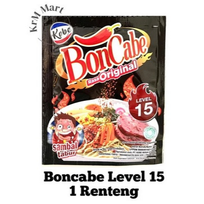 

Boncabe Original Level 15 1 renteng renceng sambal sambel tabur cabe bubuk