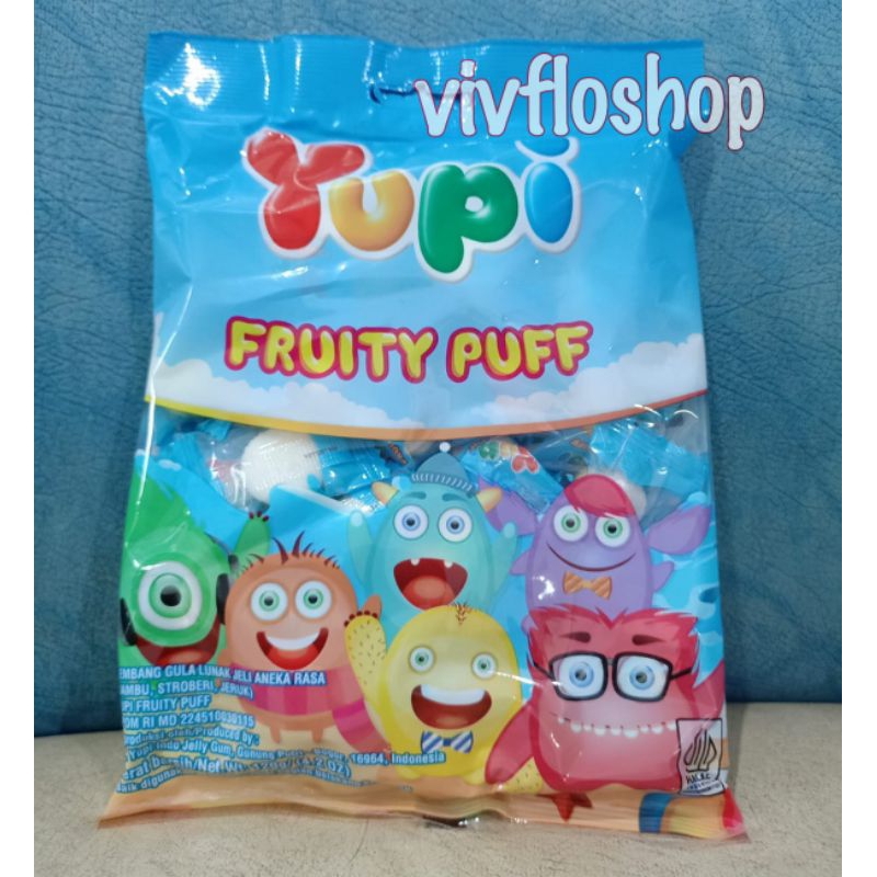 

Permen Yupi Fruity Puff kemasan Bag 120 gram