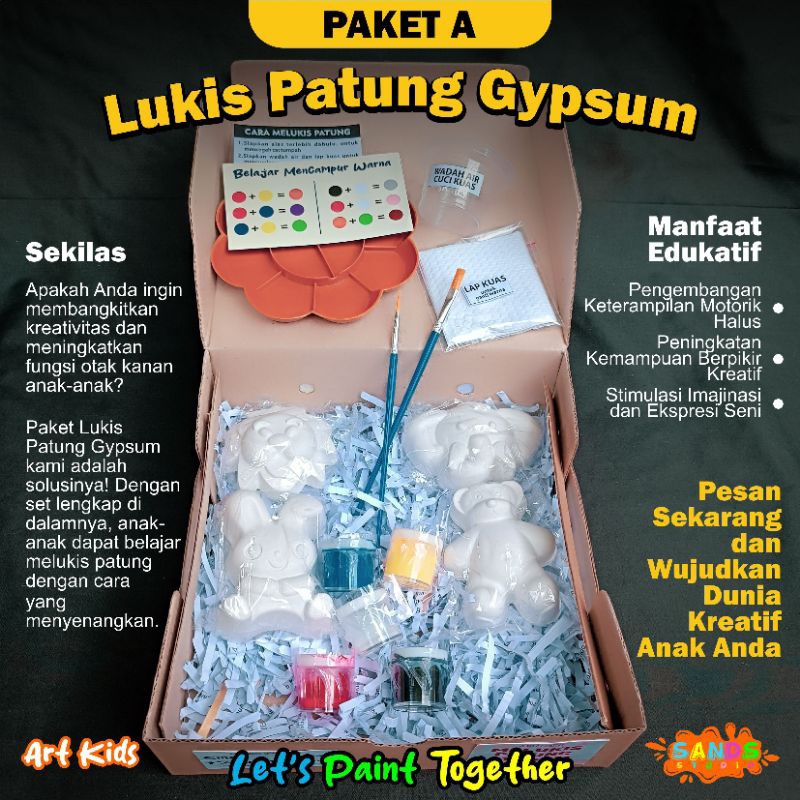 

Lukis Patung Gypsum Paket Lengkap untuk Anak
