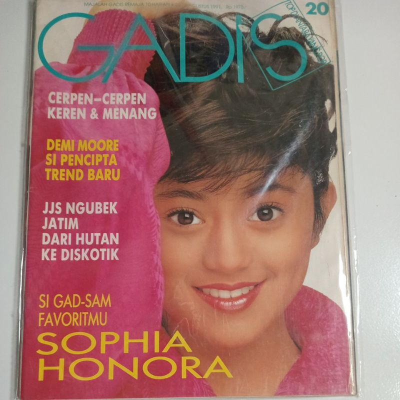 Majalah Gadis Tahun 1991 Cover Kemenangan Sophia Alatas