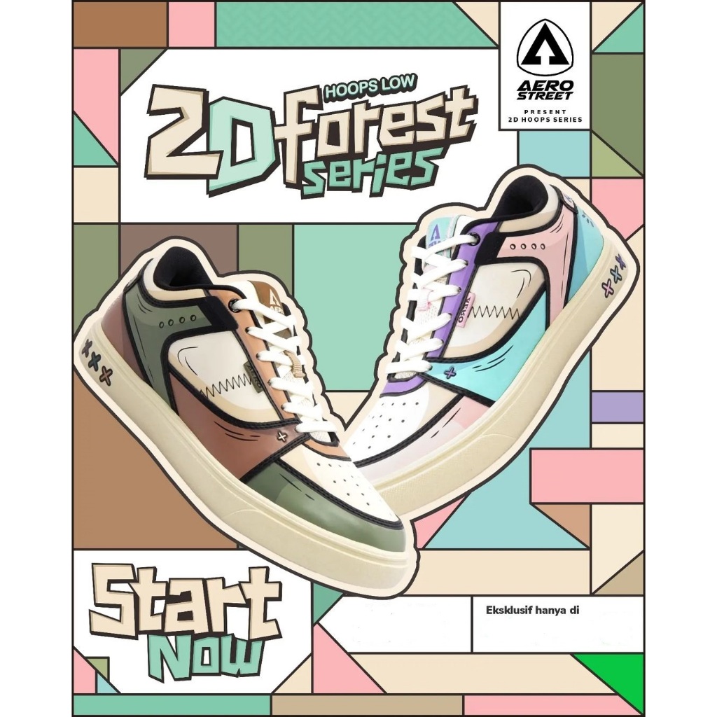 Aerostreet 2D Forest Series Hoops Low - Toska Pink (LIMITED EDITION)