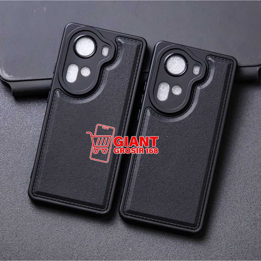 CASE OPPO RENO 11 OPPO RENO 11 PRO CASE LEATHER PRO CAMERA BLACK SOFTCASE OPPO RENO 11 OPPO RENO 11 