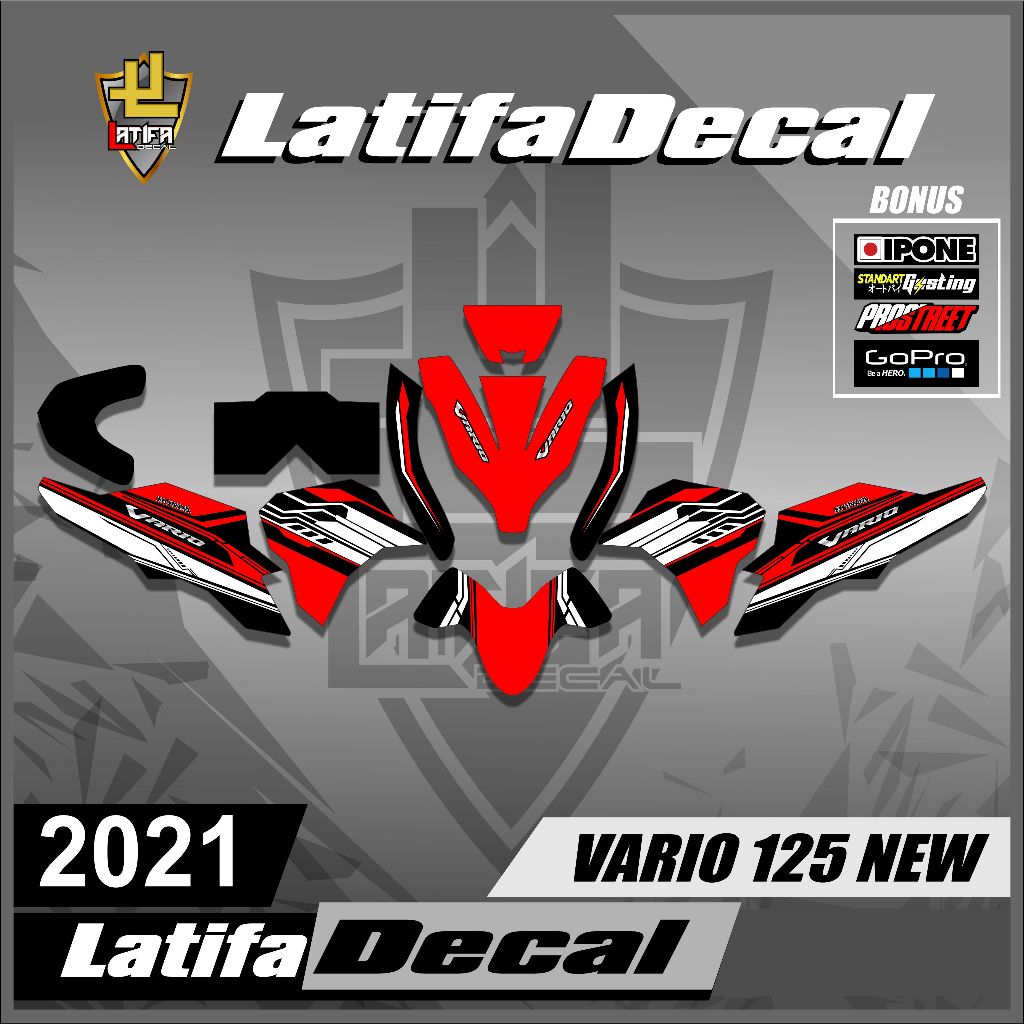 Stiker Decal Motor VARIO 125 New Full Body - Stiker Vario 125 New 2023 Fullbody Aksesoris Motor Vari