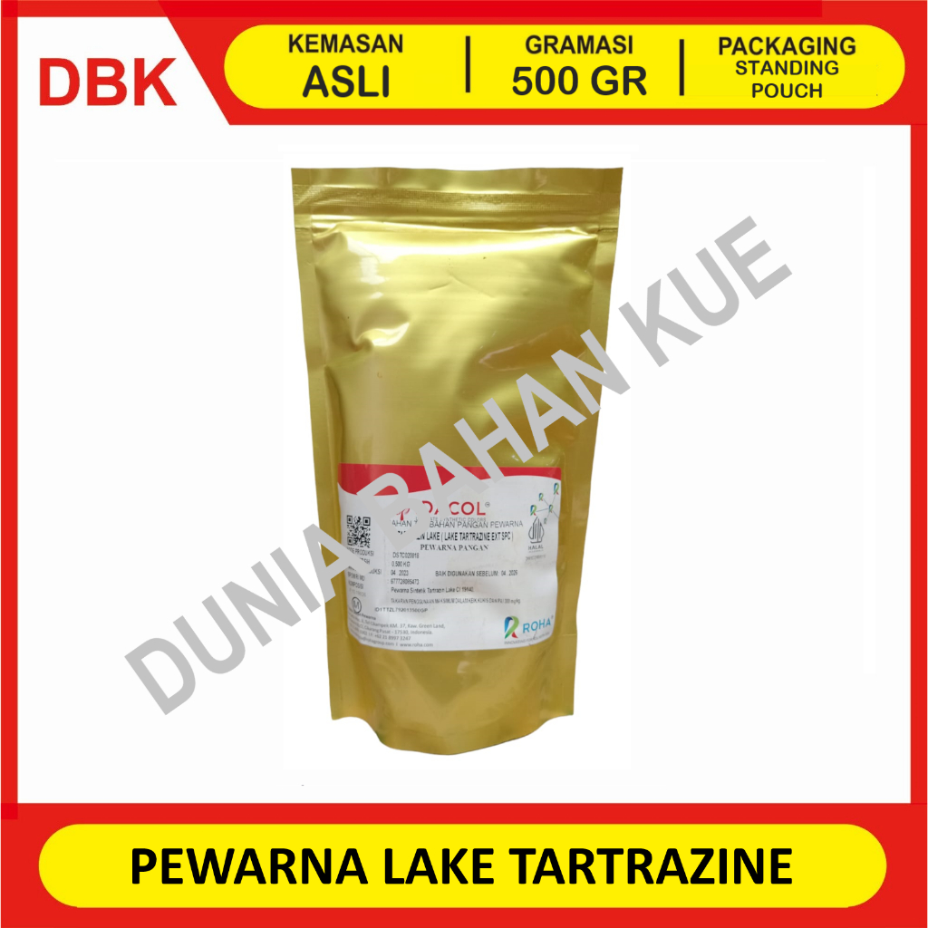 

PEWARNA MAKANAN LARUT MINYAK TARTRAZINE / KUNING - 500 GR / OIL SOLUBLE