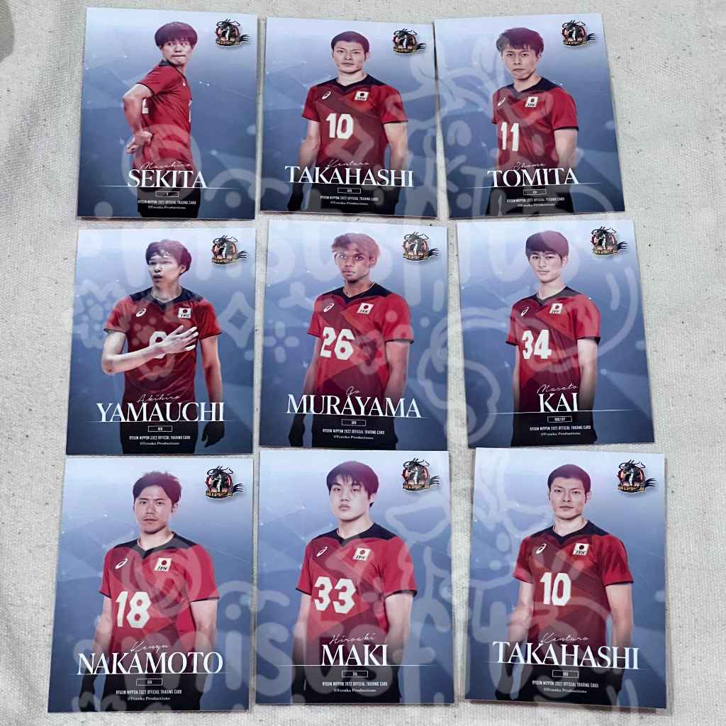 SET Ryujin Nippon Trading Card Sekita Takahashi Tomita Yamauchi Murayama Kai Nakamoto Maki  SPC TC P