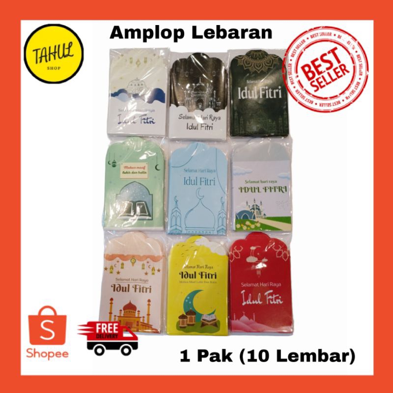 

1 Pak (10 Lembar) !!! Amplop Lebaran Islami Ukuran Medium Lengkung