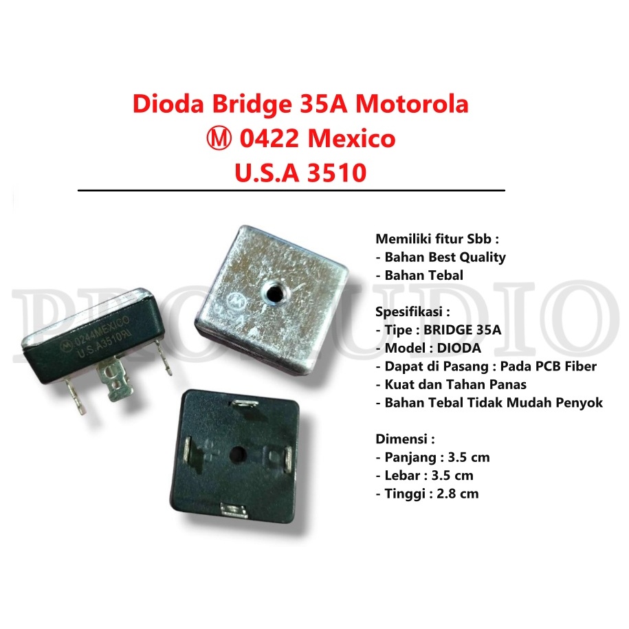 DIODA BRIDGE 35 A MOTOROLA USA ASLI ORIGINAL DIODA KIPROK 35A ORIGINAL