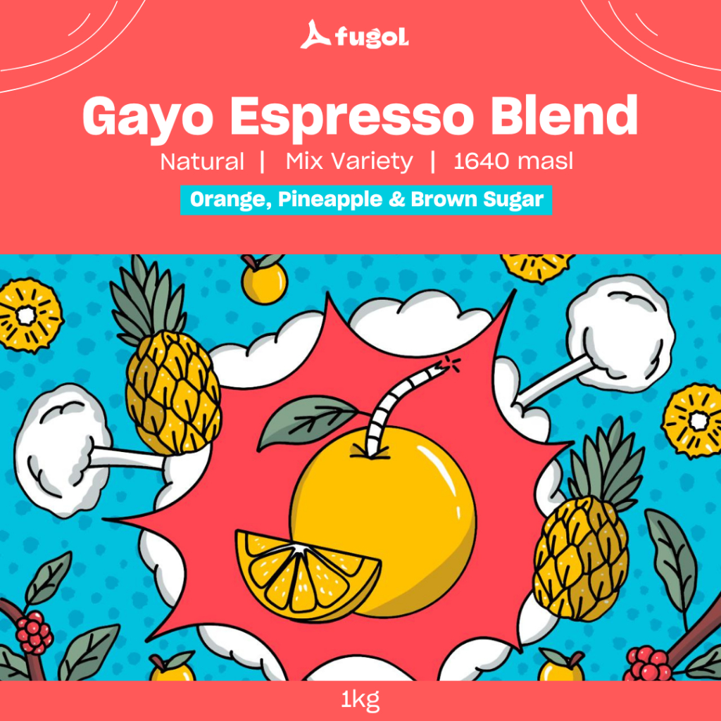 

Kopi Arabica Espresso GAYO FRUITY ESPRESSO BLEND (1kg) - Specialty Coffee - Blend For Espresso