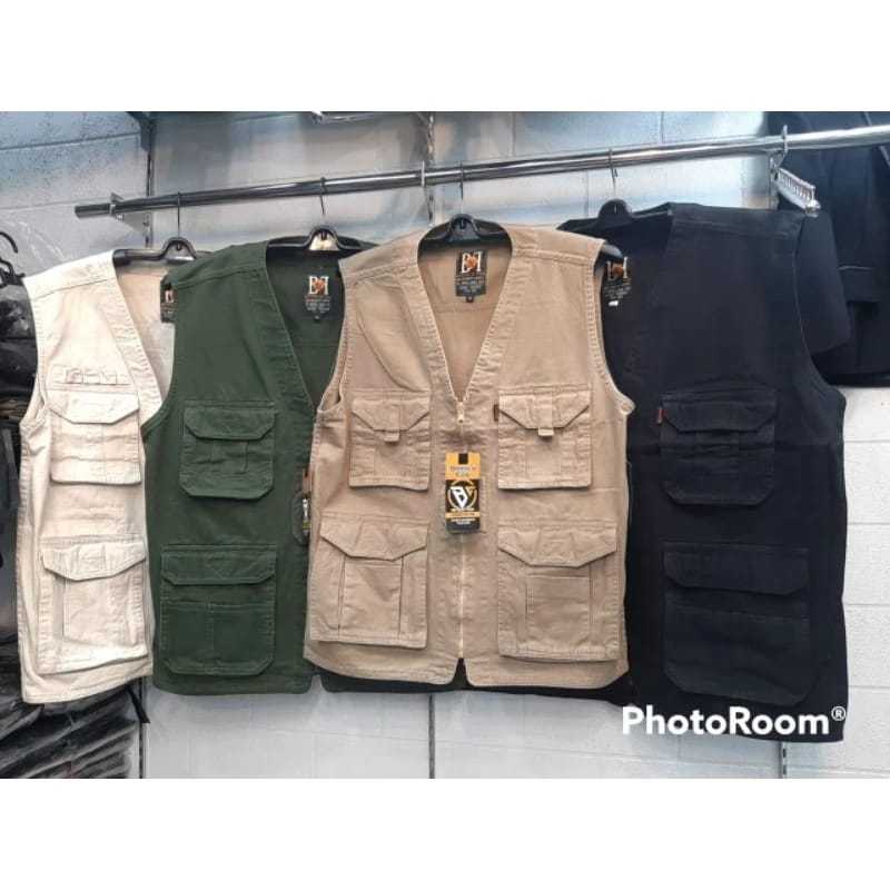 Rompi Pria Safety Casual Bahan Katun Kanvas Polos Anti Angin Dewasa Anak Jaket Motor Tactical Outdoo