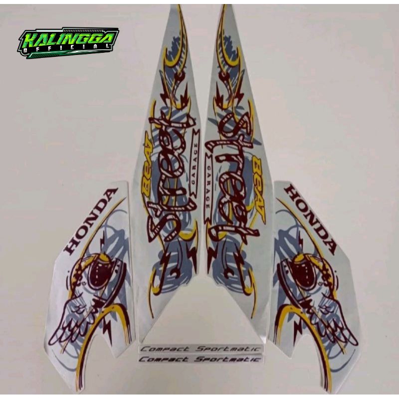 Original asli striping stiker sticker polet list body sepeda motor honda beat fi sporty 2021 2022 st