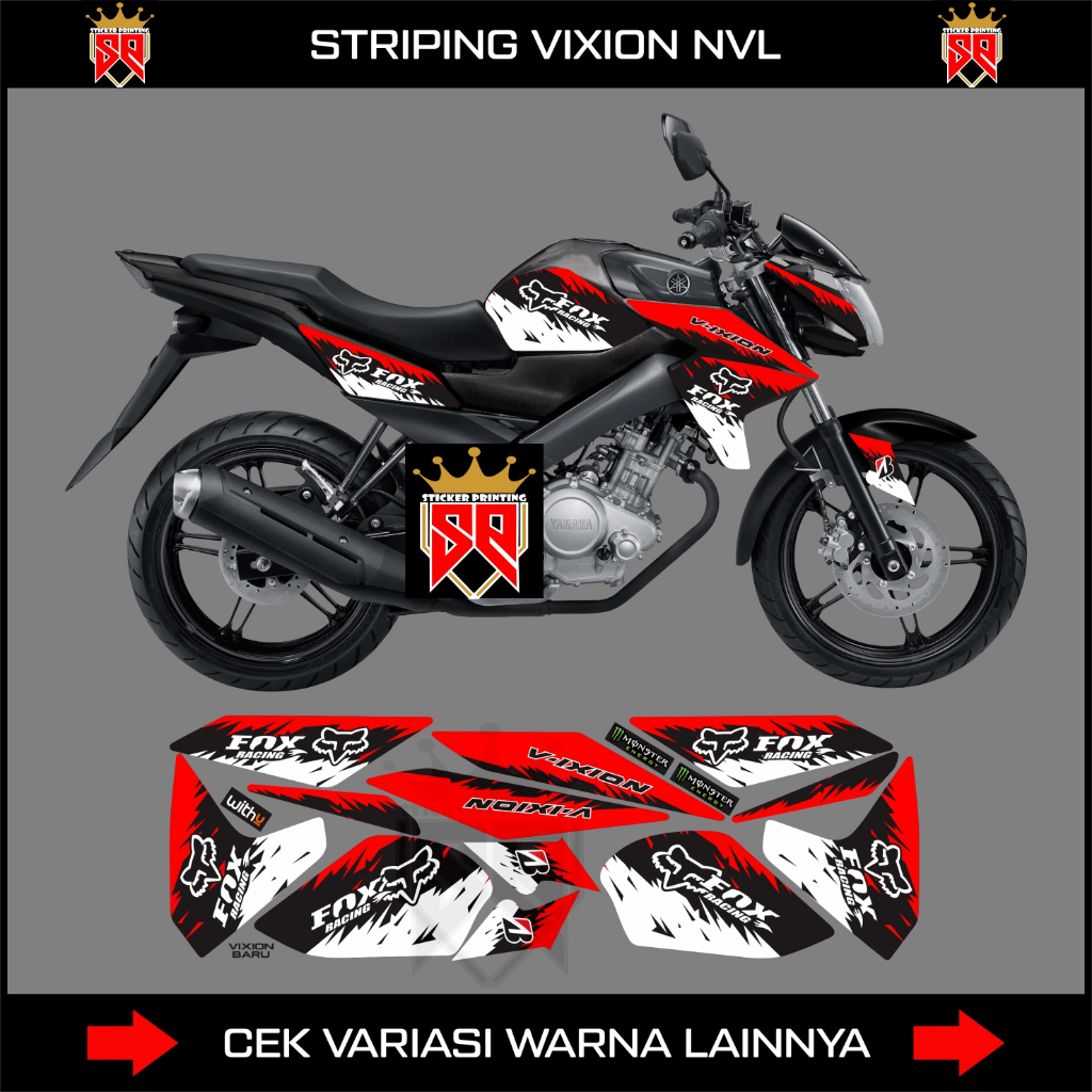 STRIPING STICKER VIXION NVL 2014/DECAL STICKER YAMAHA NEW VIXION NVL 2014