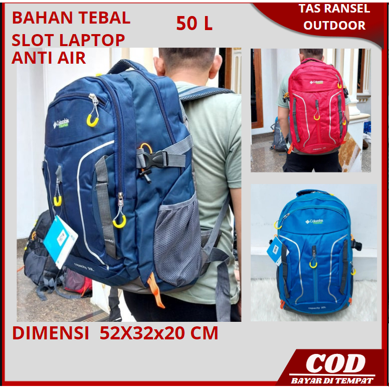 Tas Gunung Ransel Backpack Pria  50L Tas Punggung Backpacker - Tas Carrier - Tas Camping Traveling M