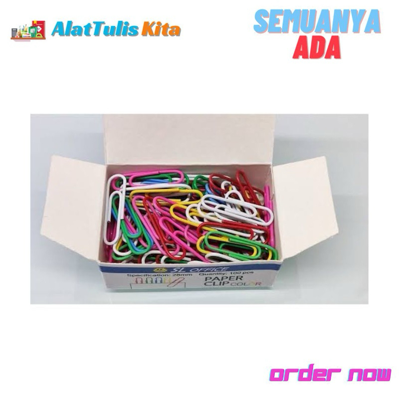 

Paper Clip / Klip Penjepit Kertas Warna Smile 28mm
