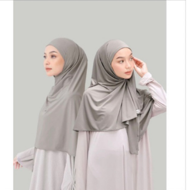 KHALEWALE MECCA INSTAN MEDIUM (PRELOVED LIKE NEW) WARNA MOCCA / HIJAB INSTAN / JILBAB KHALEWALE [BIS