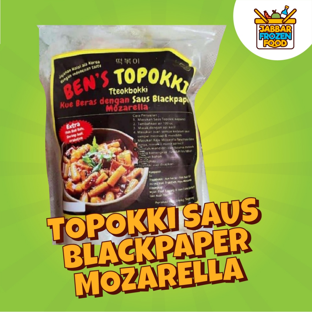 

BEN'S TOPOKKI Saus Blackpaper Mozarella 350gr