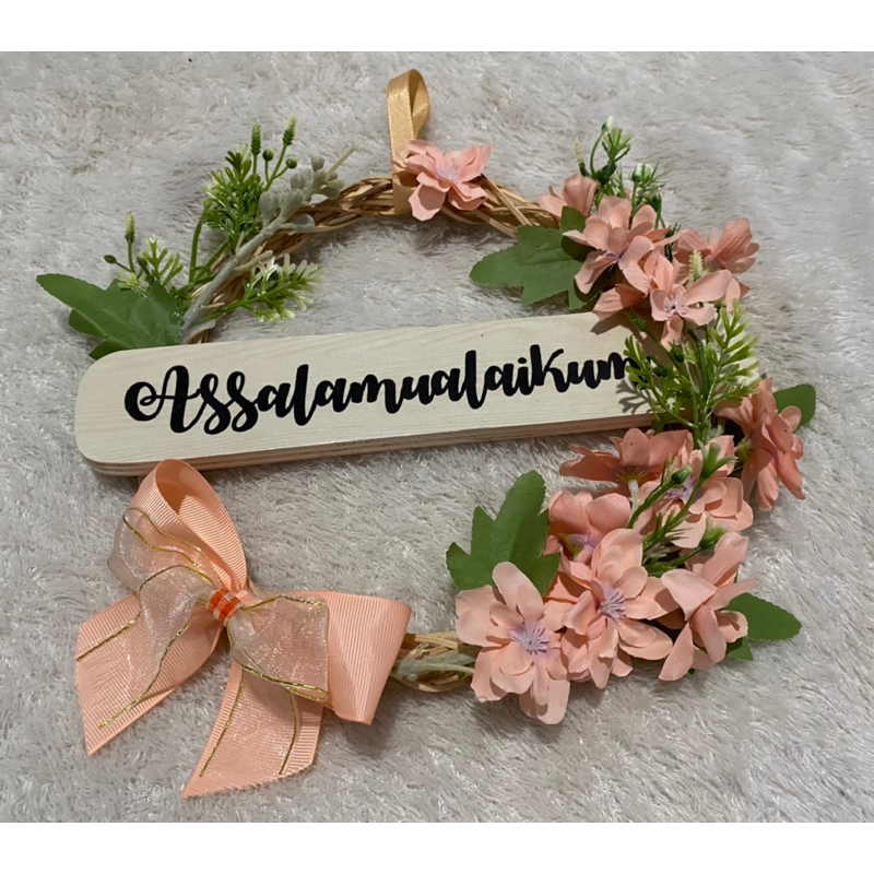 Hiasan Pintu Lebaran Hiasan dinding Ring akar rotan murah bahan premium