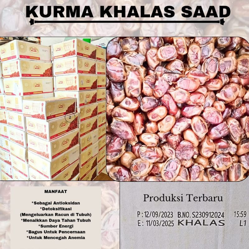 

Kurma khalas Sa'ad 1 kg